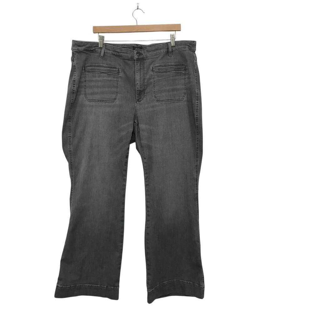 J. Jill Denim Jeans Women’s Size 22 Gray Wash Flare High Rise Stretch